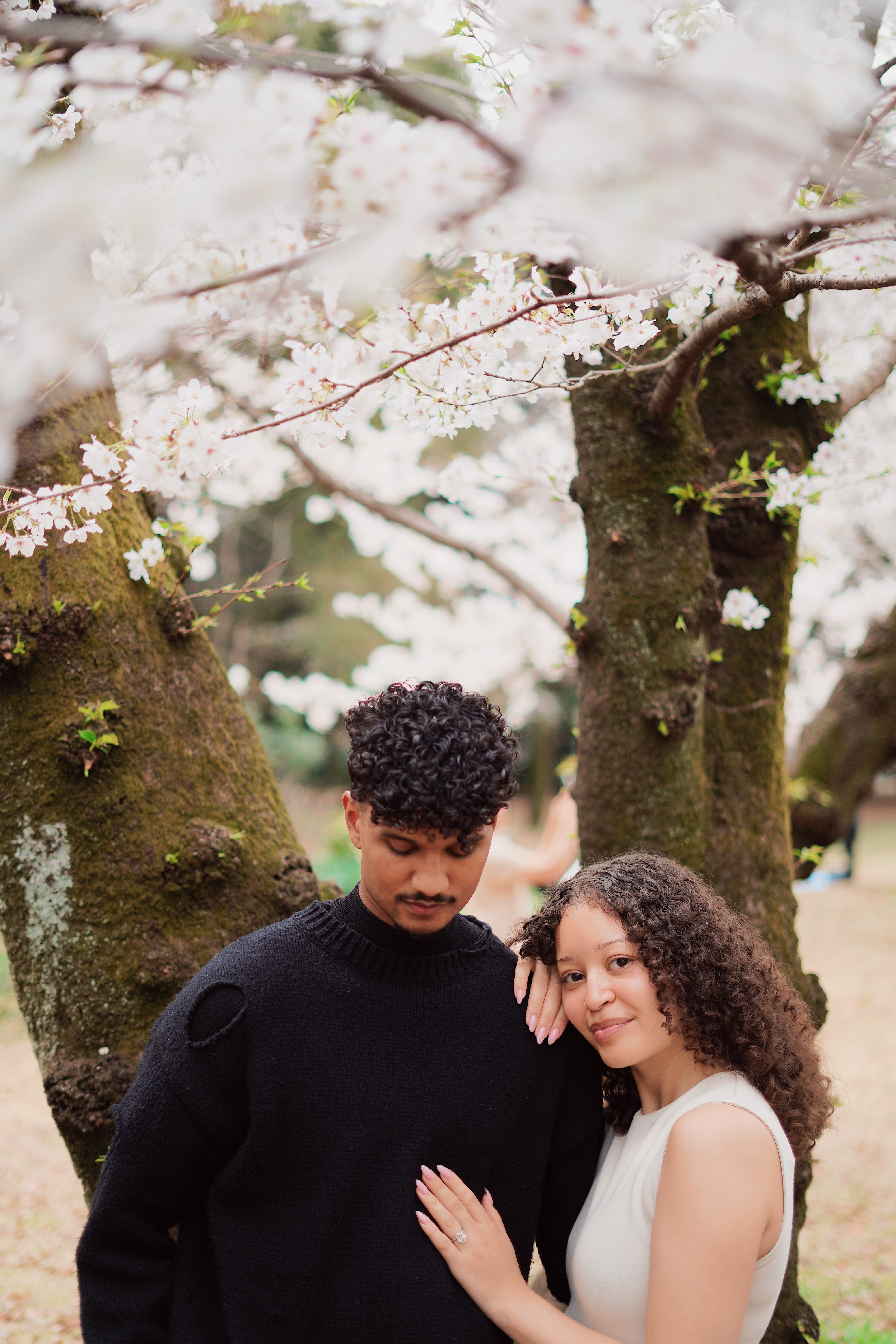 William and Lissette's engagement photo in Tokyo